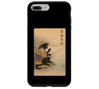 Carcasa para iPhone 7 Plus/8 Plus Lindo Gato Negro Pesca japonés Edo Woodblock Art