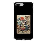 Carcasa para iPhone 7 Plus/8 Plus Lindo Mapache Comiendo Fideos Ramen - Estilo japonés Ukiyo-e