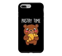 Carcasa para iPhone 7 Plus/8 Plus Lindo Oso Croissant Pastelería Dibujos Animados Panadería Arte Animal Francés
