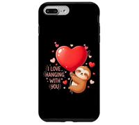 Carcasa para iPhone 7 Plus/8 Plus Lindo Perezoso sosteniendo Globo corazón I Love Hanging with You