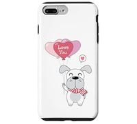 Carcasa para iPhone 7 Plus/8 Plus Lindo Perro con un Globo de corazón Te Amo