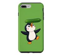 Carcasa para iPhone 7 Plus/8 Plus Lindo pingüino Equilibrio Pepino Dibujos Animados Arte