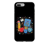 Carcasa para iPhone 7 Plus/8 Plus Lindos diseños de Aprendizaje de Suministros Escolares Felices