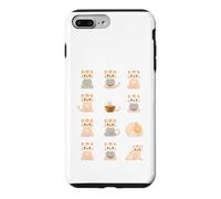 Carcasa para iPhone 7 Plus/8 Plus Lindos Gatos meditadores Kawaii Zen Feline Design