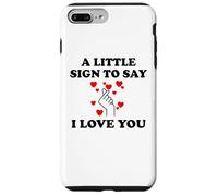 Carcasa para iPhone 7 Plus/8 Plus Little Sign to Say I Love You Valentine Couple Anniversary