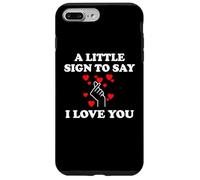 Carcasa para iPhone 7 Plus/8 Plus Little Sign to Say I Love You Valentine Romantic Day Couples