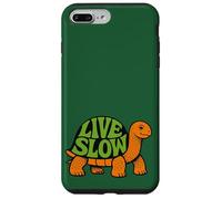Carcasa para iPhone 7 Plus/8 Plus Live Slow Turtle Life Naturaleza Vibes Retro Calma Estética