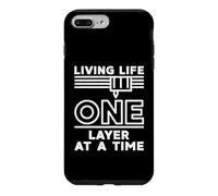 Carcasa para iPhone 7 Plus/8 Plus Living Life One Layer At A Time Impresora 3D Diseño Envejecido