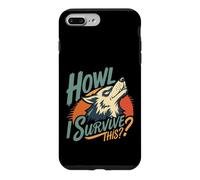 Carcasa para iPhone 7 Plus/8 Plus Lobo Aullando cuestionando la Resistencia Arte Retro