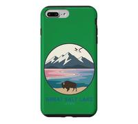Carcasa para iPhone 7 Plus/8 Plus Logotipo de Bolsillo de Bisonte de The Great Salt Lake Trail Utah
