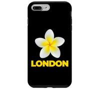 Carcasa para iPhone 7 Plus/8 Plus London Tropical Yellow Frangipani Flower Minimalist City