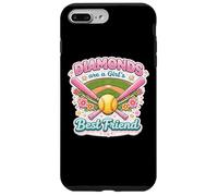 Carcasa para iPhone 7 Plus/8 Plus Los Diamantes Son el Mejor Amigo de Las niñas, el softbol Femenino, el béisbol y la diversión