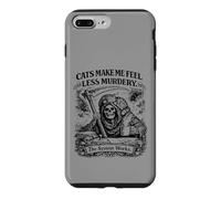 Carcasa para iPhone 7 Plus/8 Plus Los Gatos me Hacen Sentir Menos Asesinato café sarcástico