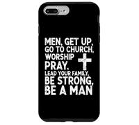 Carcasa para iPhone 7 Plus/8 Plus Los Hombres se levantan Van a la Iglesia Adoración Orar Guíe a su Familia