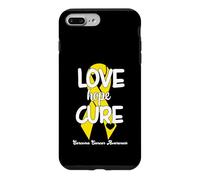 Carcasa para iPhone 7 Plus/8 Plus Love Cure Hope Yellow Ribbon Sarcoma Cancer Awareness