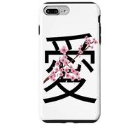 Carcasa para iPhone 7 Plus/8 Plus Love Kanji Symbol & Sakura Flowers Valentine’s Day