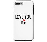 Carcasa para iPhone 7 Plus/8 Plus Love You Bye Sign Red Heart Valentine I Love You Goodbye
