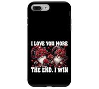 Carcasa para iPhone 7 Plus/8 Plus Love You More The End I Win Floral Rose Flower GNOME Couple