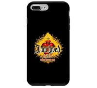 Carcasa para iPhone 7 Plus/8 Plus Loved by Him Cita Cristiana Religiosa corazón Jesús Amor