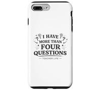 Carcasa para iPhone 7 Plus/8 Plus Maestro de Humor en el Aula Maestro abrumado Cuatro Preguntas