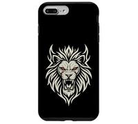 Carcasa para iPhone 7 Plus/8 Plus Majestic Lion Tribal Design Poderosa Cabeza de León Ojos Rojos
