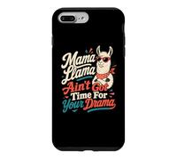 Carcasa para iPhone 7 Plus/8 Plus Mamá Llama No Hay Tiempo para el Drama Broma Llama Humor