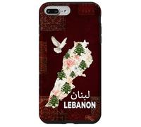 Carcasa para iPhone 7 Plus/8 Plus Mapa de la Bandera del Líbano, Beirut, Cedro, diseño de Patrimonio libanés