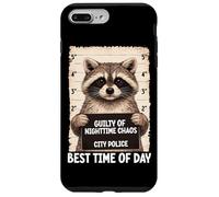 Carcasa para iPhone 7 Plus/8 Plus Mapache Mugshot culpable de Caos Nocturno Mejor Hora del día
