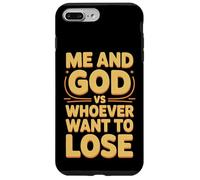 Carcasa para iPhone 7 Plus/8 Plus Me and God VS Whoever Want To Lose Fe Religión -