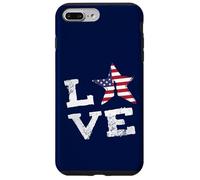 Carcasa para iPhone 7 Plus/8 Plus Me Encanta la Bandera de la Libertad de EE. UU., Que Dice Que es una au Pair Orgullosa Patriota