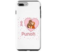 Carcasa para iPhone 7 Plus/8 Plus Me Encanta Punch The Baby Monkey Hearts
