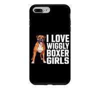 Carcasa para iPhone 7 Plus/8 Plus Me Encanta Wiggly Boxer Girls, Divertido Meme de Perro bóxer para Mascotas