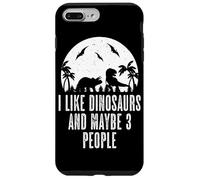 Carcasa para iPhone 7 Plus/8 Plus Me Gustan los Dinosaurios y Tal Vez 3 Personas Dinos T-Rex Lover Primeval
