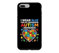Carcasa para iPhone 7 Plus/8 Plus Me Pongo Azul para mi Nieto Concientización sobre el Autismo Abuelo Abuelo