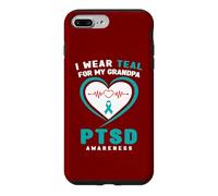Carcasa para iPhone 7 Plus/8 Plus Me Pongo Verde Azulado para la Conciencia de mi Abuelo sobre el TEPT