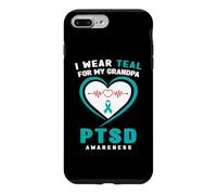 Carcasa para iPhone 7 Plus/8 Plus Me Pongo Verde Azulado para la Conciencia de mi Abuelo sobre el TEPT