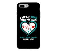 Carcasa para iPhone 7 Plus/8 Plus Me Pongo Verde Azulado para mi papá Concientización sobre la miastenia Gravis