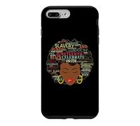 Carcasa para iPhone 7 Plus/8 Plus Melanin Black Women Natural Hair Afro Word Art Juneteenth