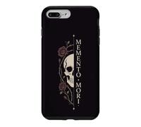 Carcasa para iPhone 7 Plus/8 Plus Memento Mori Gothic Rose Arte de Media Cara Oscuro