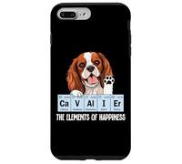 Carcasa para iPhone 7 Plus/8 Plus Mens Womens Girls Elements of Happiness Red Cavalier Dog Mom