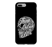 Carcasa para iPhone 7 Plus/8 Plus Mentalidad Creativa Piensa Fuera De La Caja Calavera Tipografía