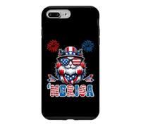 Carcasa para iPhone 7 Plus/8 Plus Merica USA American Flag Patriotic Happy 4th of July Cat
