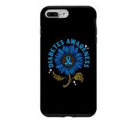Carcasa para iPhone 7 Plus/8 Plus Mes de concientización sobre la Diabetes Girasol Cinta Azul diabético