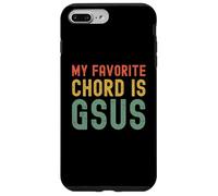 Carcasa para iPhone 7 Plus/8 Plus Mi Acorde Favorito es Gsus Retro Christian Guitar Player Juego de Palabras