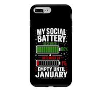 Carcasa para iPhone 7 Plus/8 Plus Mi batería Social vacía hasta enero Navidad Divertida