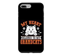Carcasa para iPhone 7 Plus/8 Plus Mi corazón le Pertenece a la Abuela Gata de mi Abuelo