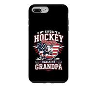 Carcasa para iPhone 7 Plus/8 Plus Mi Jugador Favorito de Hockey me Llama Abuelo