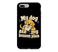 Carcasa para iPhone 7 Plus/8 Plus Mi Perro se comió mi Plan de lecciones Humor del Profesor
