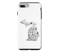 Carcasa para iPhone 7 Plus/8 Plus Michigan Camping Adventure UP & Lower Peninsula Outdoor
