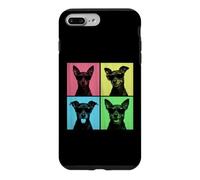 Carcasa para iPhone 7 Plus/8 Plus Miniatura Pinscher Pop Art Funny Dog Lover Photo Booth